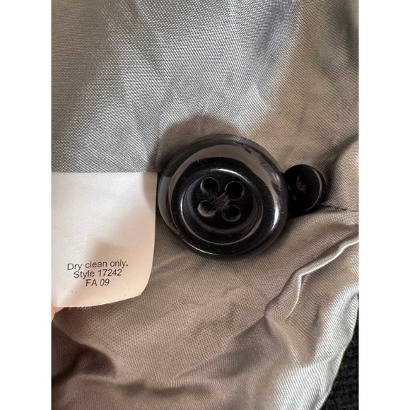 J.Crew Black Wool Blend Button Front A-Line Coat Women's Size 8 - Picture 11 of 12